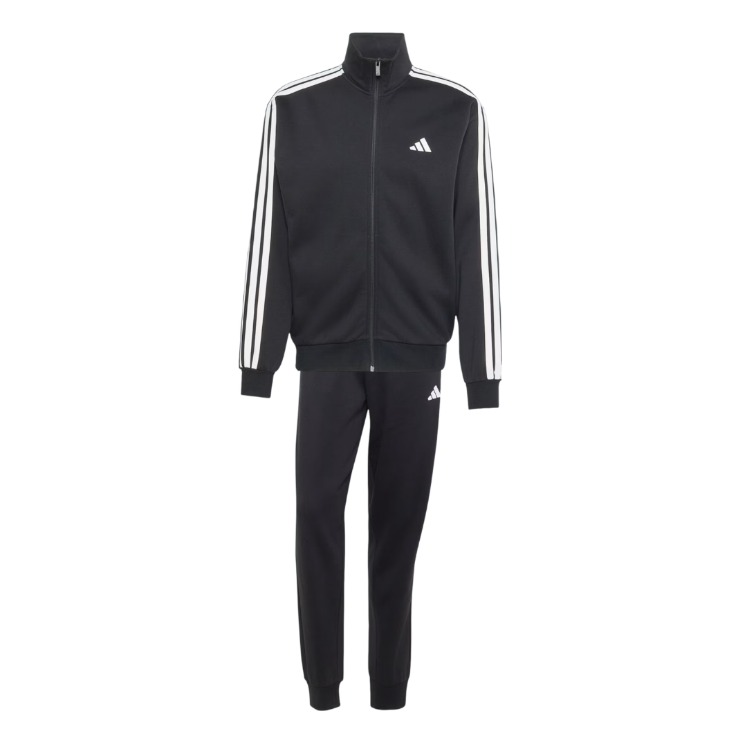 Adidas Tuta in tessuto felpato 3 stripes 