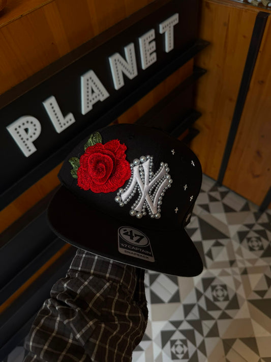 Cappello Red Rose Visiera Dritta